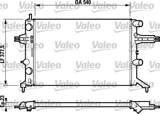 Valeo 732723 - Радіатор, охолодження двигуна autocars.com.ua