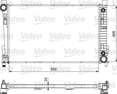 Valeo 732741 - Радіатор, охолодження двигуна autocars.com.ua