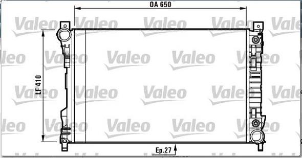 Valeo 732741 - Радиатор, охлаждение двигателя autodnr.net