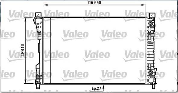 Valeo 732741 - Радіатор, охолодження двигуна autocars.com.ua