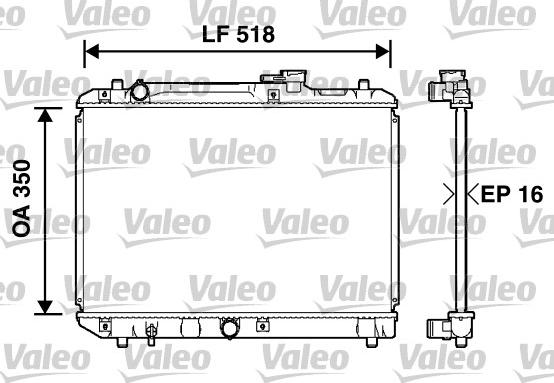 Valeo 732750 - Радиатор, охлаждение двигателя avtokuzovplus.com.ua