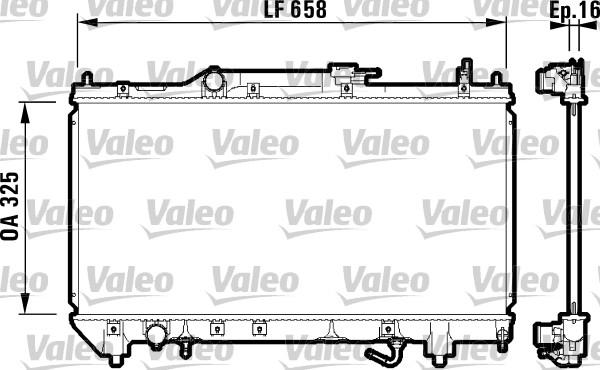 Valeo 732753 - Радіатор, охолодження двигуна autocars.com.ua