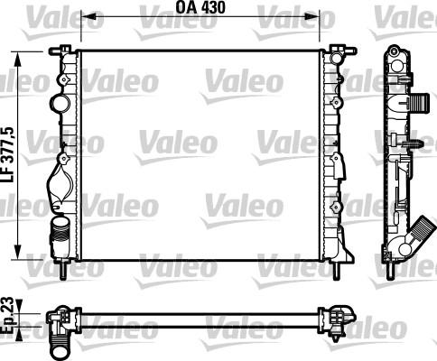 Valeo 732765 - Радіатор, охолодження двигуна autocars.com.ua
