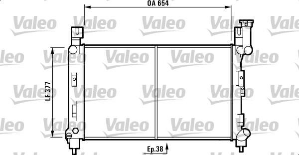 Valeo 732780 - Радіатор, охолодження двигуна autocars.com.ua