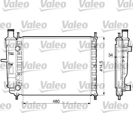 Valeo 732788 - Радіатор, охолодження двигуна autocars.com.ua