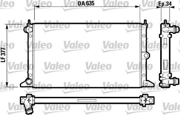 Valeo 732790 - Радиатор, охлаждение двигателя avtokuzovplus.com.ua