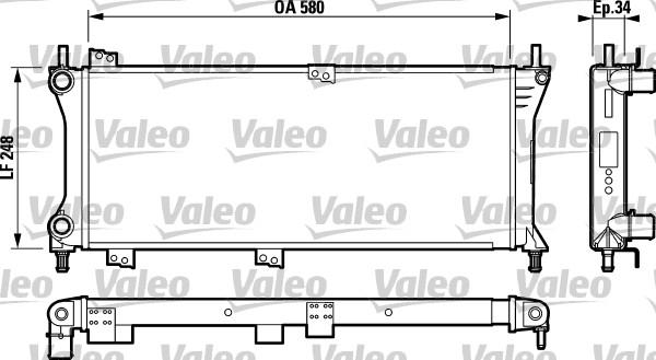 Valeo 732792 - Радіатор, охолодження двигуна autocars.com.ua