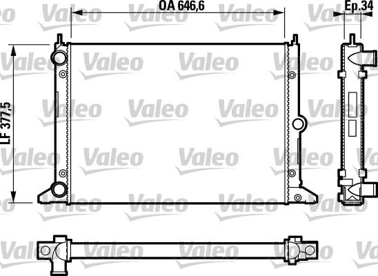 Valeo 732797 - Радіатор, охолодження двигуна autocars.com.ua