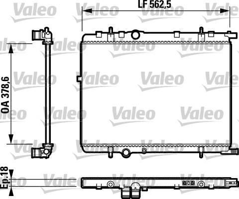 Valeo 732800 - Радіатор, охолодження двигуна autocars.com.ua