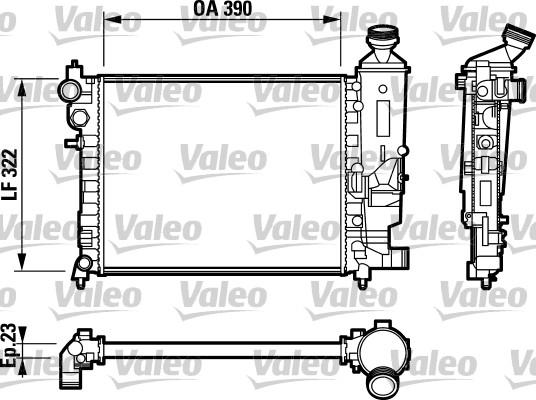 Valeo 732807 - Радіатор, охолодження двигуна autocars.com.ua