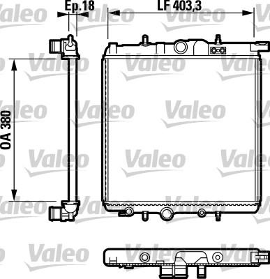 Valeo 732810 - Радіатор, охолодження двигуна autocars.com.ua