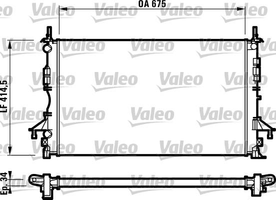 Valeo 732828 - Радіатор, охолодження двигуна autocars.com.ua