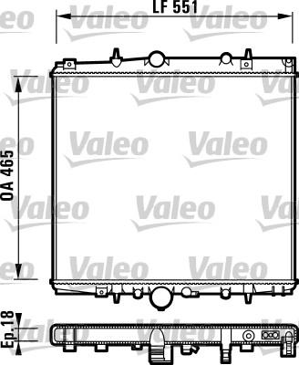 Valeo 732830 - Радіатор, охолодження двигуна autocars.com.ua