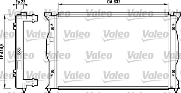 Valeo 732839 - Радіатор, охолодження двигуна autocars.com.ua