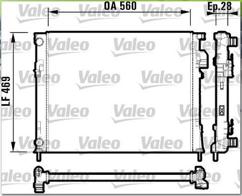 Valeo 732846 - Радіатор, охолодження двигуна autocars.com.ua