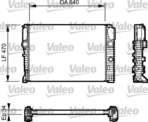 Valeo 732849 - Радиатор, охлаждение двигателя avtokuzovplus.com.ua