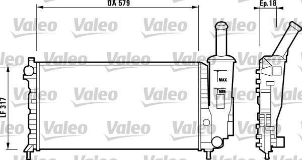 Valeo 732851 - Радіатор, охолодження двигуна autocars.com.ua