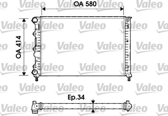 Valeo 732854 - Радіатор, охолодження двигуна autocars.com.ua