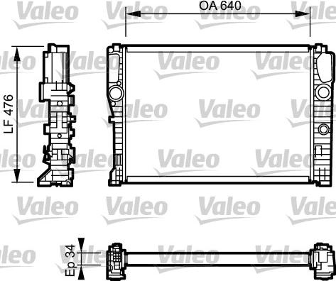 Valeo 732870 - Радіатор, охолодження двигуна autocars.com.ua