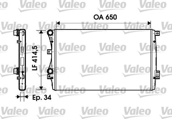 Valeo 732872 - Радіатор, охолодження двигуна autocars.com.ua