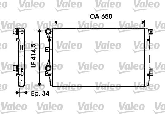 Valeo 732872 - Радиатор, охлаждение двигателя avtokuzovplus.com.ua