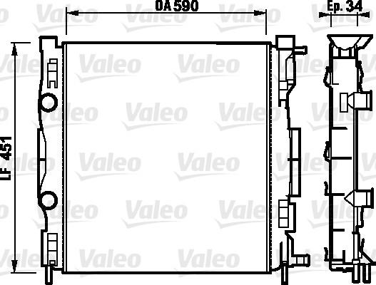 Valeo 732874 - Радіатор, охолодження двигуна autocars.com.ua