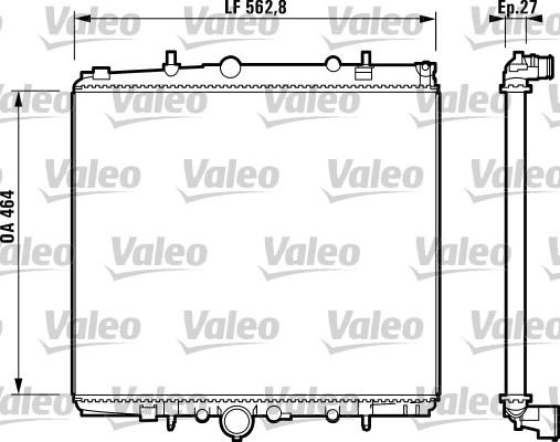 Valeo 732880 - Радіатор, охолодження двигуна autocars.com.ua