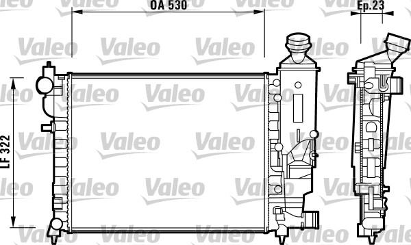 Valeo 732882 - Радіатор, охолодження двигуна autocars.com.ua