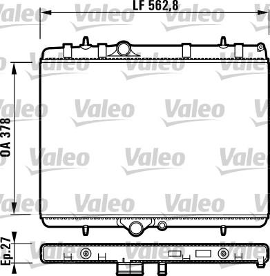 Valeo 732894 - Радіатор, охолодження двигуна autocars.com.ua