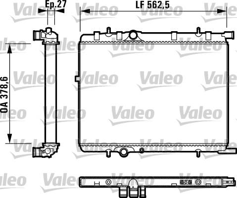 Valeo 732895 - Радіатор, охолодження двигуна autocars.com.ua