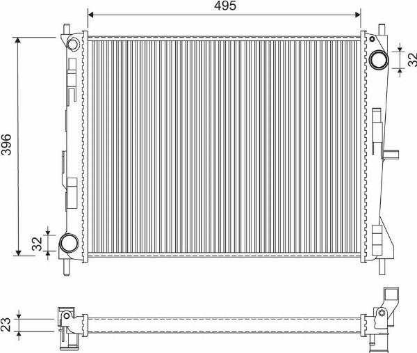 VALEO 732903 - Радіатор, охолодження двигуна autocars.com.ua