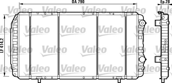 Valeo 732914 - Радіатор, охолодження двигуна autocars.com.ua