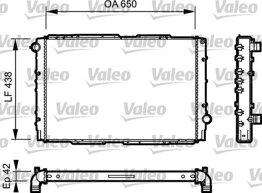 Valeo 732939 - Радиатор, охлаждение двигателя avtokuzovplus.com.ua