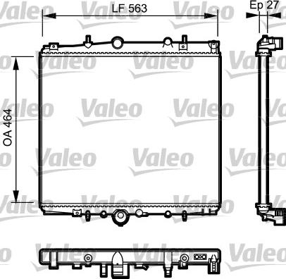 Valeo 732944 - Радіатор, охолодження двигуна autocars.com.ua