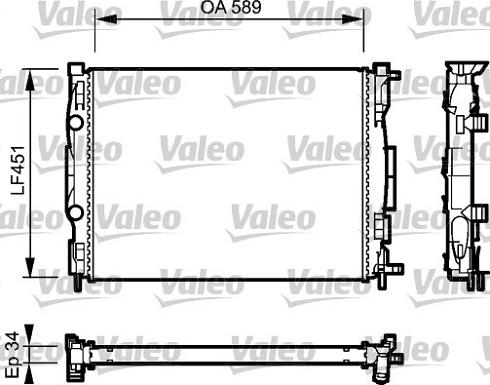 Valeo 732946 - Радіатор, охолодження двигуна autocars.com.ua