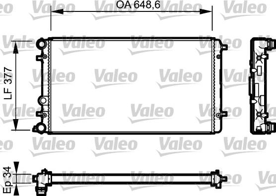 Valeo 732957 - Радіатор, охолодження двигуна autocars.com.ua