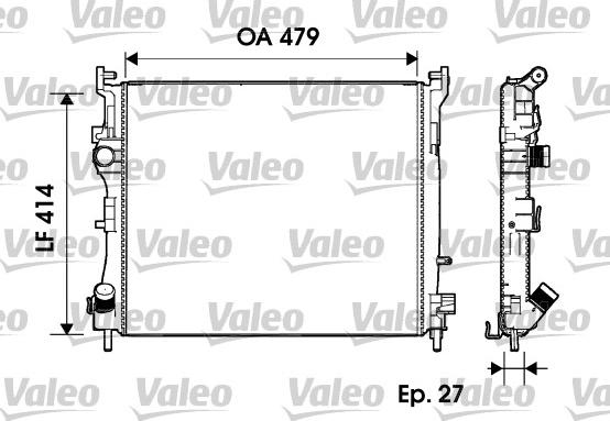 Valeo 732960 - Радіатор, охолодження двигуна autocars.com.ua