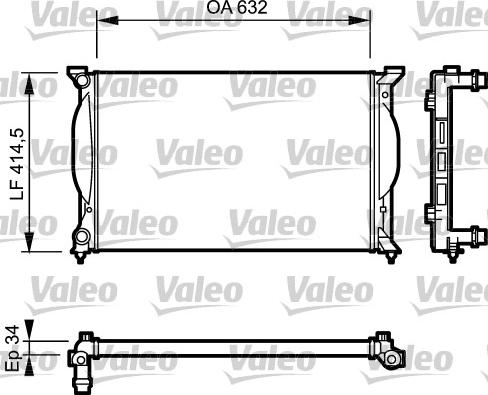 Valeo 732963 - Радиатор, охлаждение двигателя avtokuzovplus.com.ua