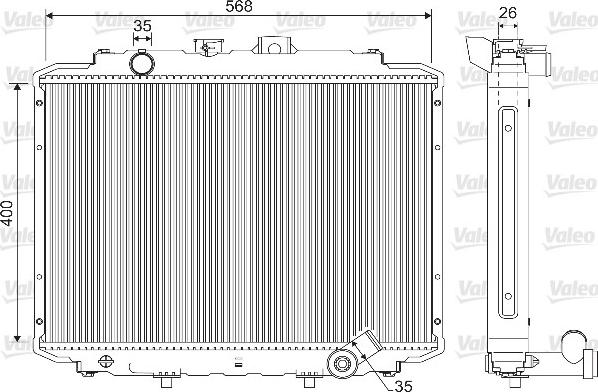 Valeo 733102 - Радіатор, охолодження двигуна autocars.com.ua