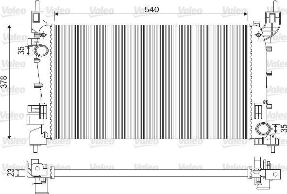 Valeo 733119 - Радіатор, охолодження двигуна autocars.com.ua