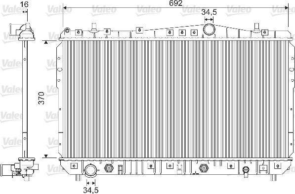 Valeo 733128 - Радіатор, охолодження двигуна autocars.com.ua