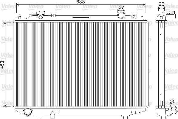 Valeo 733212 - Радиатор, охлаждение двигателя autodnr.net