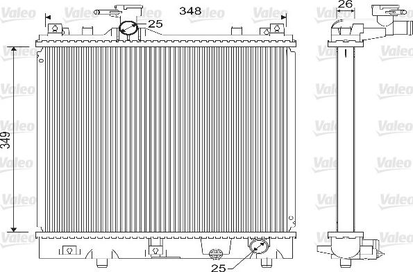 Valeo 733215 - Радиатор, охлаждение двигателя autodnr.net