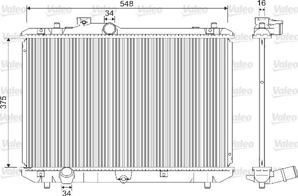 Valeo 733216 - Радіатор, охолодження двигуна autocars.com.ua