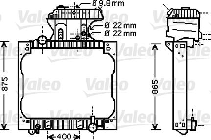 Valeo 733428 - Радиатор, охлаждение двигателя avtokuzovplus.com.ua