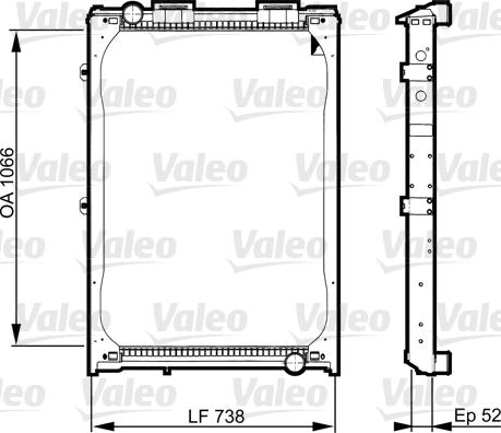 Valeo 733529 - Радіатор, охолодження двигуна autocars.com.ua