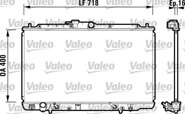 Valeo 734113 - Радіатор, охолодження двигуна autocars.com.ua