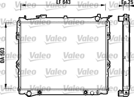 Valeo 734118 - Радіатор, охолодження двигуна autocars.com.ua