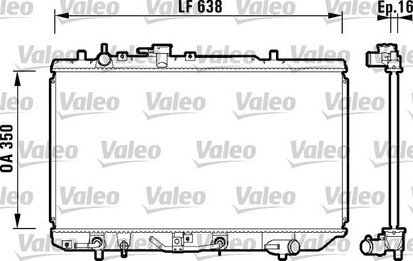 Valeo 734121 - Радіатор, охолодження двигуна autocars.com.ua