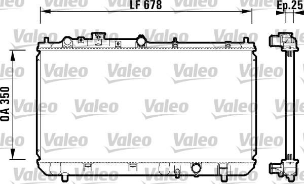 Valeo 734122 - Радіатор, охолодження двигуна autocars.com.ua